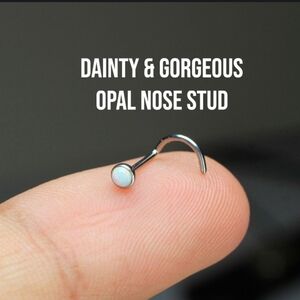 Dainty Opal Nose Stud